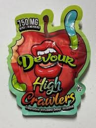 Devour Edibles (750mg) – High Crawlers Sour Worms
