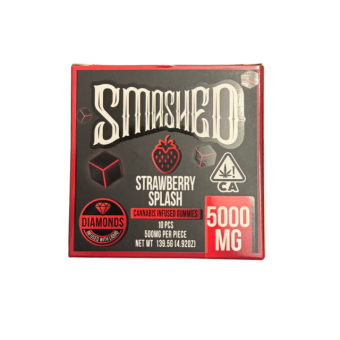 SMASHED Cannabis Infused Liquid Diamonds Gummies (Strawberry Splash ) 5000mg