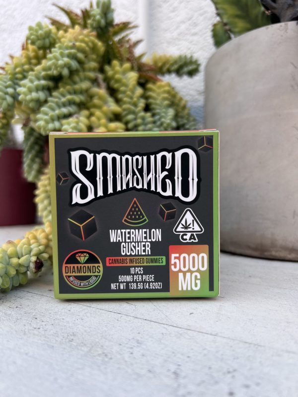 SMASHED Cannabis Infused Liquid Diamonds Gummies (Watermelon Gusher) 5000mg