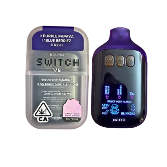 BOUTIQ SWITCH V5 (3 in 1) 2 Gram / Indica Disposable Pen /  ”Purple Papaya” x “Blue Berries” x “Rainbow Sherbert” /