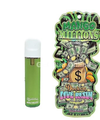 Devour 2g / Live Resin /  All-In-One Disposable Vape /Mango / Hybrid