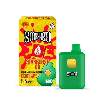 Smashed -Starburst OG (Indica) – Liquid Diamond X Live Resin Disposable Vape 3.5g