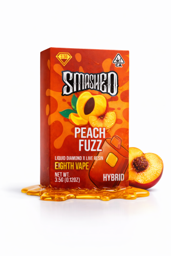Smashed -Peach Fuzz (Hybrid) – Liquid Diamond X Live Resin Disposable Vape 3.5g