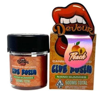 Devour Nano Peach Gummies (Live Rosin) 500mg