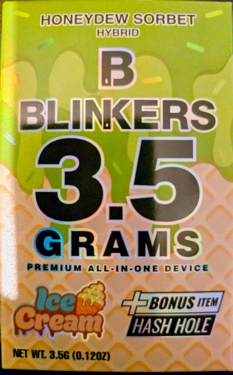 Blinkers / 3.5g Disposable Vape +Free Hash Hole Pre-Roll /Honey Dew Sorbet / Hybrid