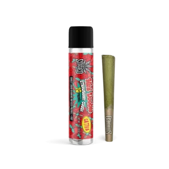 Smashed Mini Doobie /  Liquid Diamond Infused /  Strawberry Cough Preroll / (Sativa)